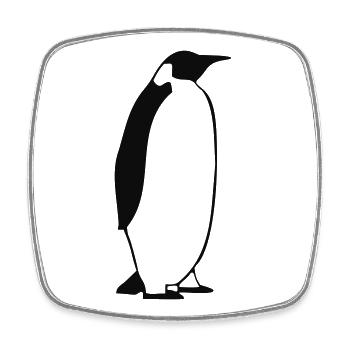 Penguin2 - Square fridge magnet - white - Front