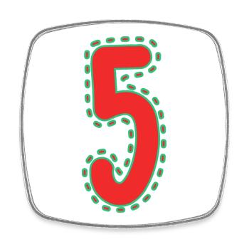 5. 5 YEARS. 5th ANNIVERSARY. 5 YEAR ANNIVERSARY - Square fridge magnet - white - Front