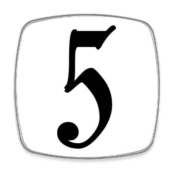5. 5 YEARS. 5th ANNIVERSARY. 5 YEAR ANNIVERSARY - Square fridge magnet - white - Front