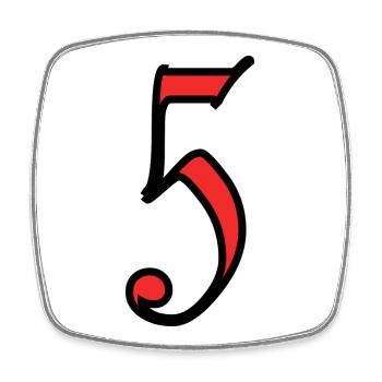 5. 5 YEARS. 5th ANNIVERSARY. 5 YEAR ANNIVERSARY - Square fridge magnet - white - Front