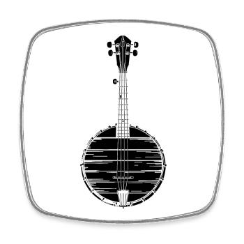 Banjo Skizze - Viereckiger Kühlschrankmagnet - Weiß - Vorne