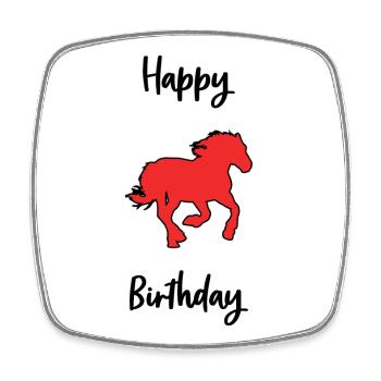 ALLES GUTE ZUM GEBURTSTAG. ALLES GUTE ZUM GEBURTSTAG. JAHRESTAG. - Viereckiger Kühlschrankmagnet - Weiß - Vorne