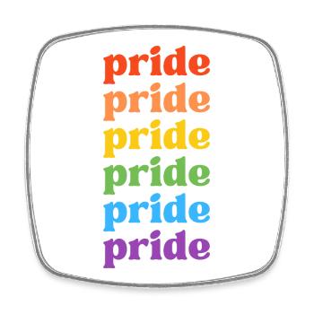 Pride - Viereckiger Kühlschrankmagnet - Weiß - Vorne
