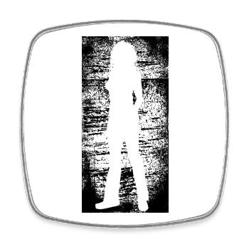 Silhouette Frau | sexy women dirty Background - Viereckiger Kühlschrankmagnet - Weiß - Vorne