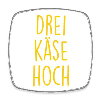 Dreikäsehoch Frechdachs - Viereckiger Kühlschrankmagnet - Weiß - Vorne