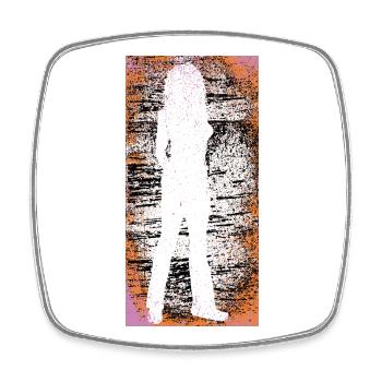 Silhouette sexy women dirty Background color - Viereckiger Kühlschrankmagnet - Weiß - Vorne