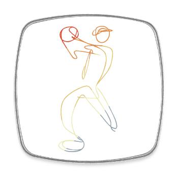 Cricket melon look vintage - Magnet carré - blanc - Devant