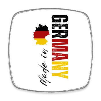 Fabriqué en Allemagne, conception verticale - Magnet carré - blanc - Devant