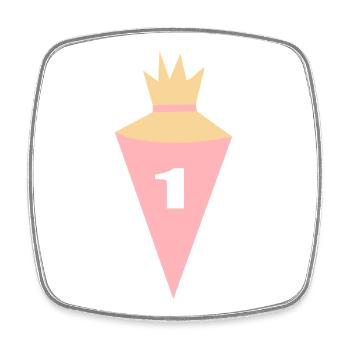 School Cone, School Child 1st Grade, School, Back to School - Square fridge magnet - white - Front