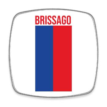 Brissago Souvenir Tessin Brissago - Magnet carré - blanc - Devant