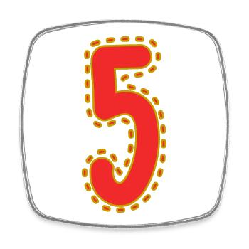 5. JUBILÄUM. 5 JAHRE. 5. JUBILÄUM - Viereckiger Kühlschrankmagnet - Weiß - Vorne