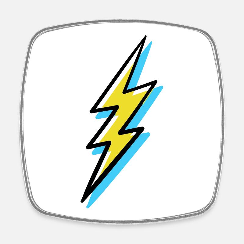 Foudre de style Vanguard - Magnet carré - blanc