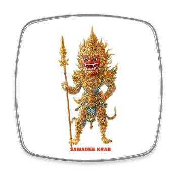 Nygaung-Oger im mythologischen Design - Viereckiger Kühlschrankmagnet - Weiß - Vorne