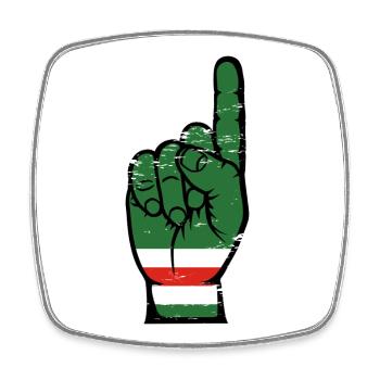 Tschetschenien Flagge Nummer 1 used - Viereckiger Kühlschrankmagnet - Weiß - Vorne