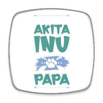 akita inu hunde papa - Viereckiger Kühlschrankmagnet - Weiß - Vorne