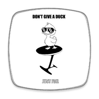 Funny Duck wingfoiling - Viereckiger Kühlschrankmagnet - Weiß - Vorne