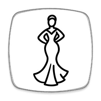 flamenco - Magnet carré - blanc - Devant