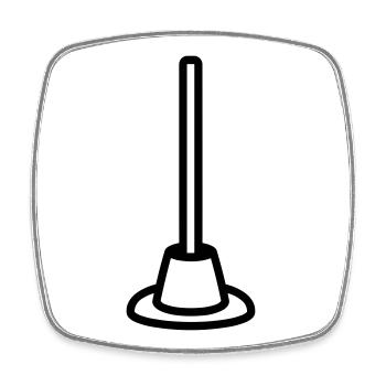 suction cup - Square fridge magnet - white - Front