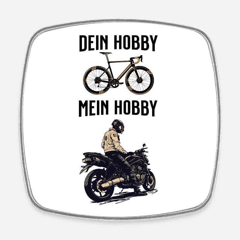 Dein Hobby Mein Hobby - Viereckiger Kühlschrankmagnet - Weiß