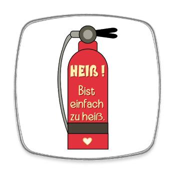 Extincteur pour la Saint-Valentin - Magnet carré - blanc - Devant