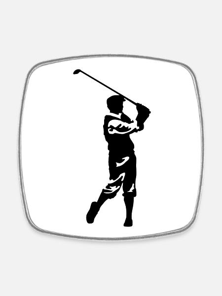 Golf - Magnet carré - blanc