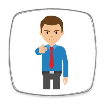 Direct Superior Cartoon - Square fridge magnet - white - Front