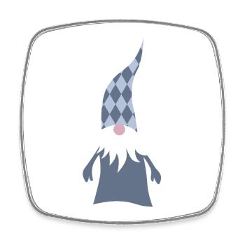 Gnomes Diamants Losanges Forêt de Noël Forêt de Noël - Magnet carré - blanc - Devant
