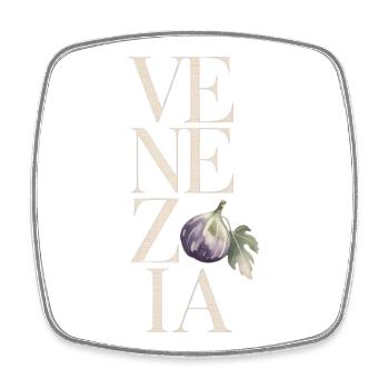 VENEZIA – Feigen - Viereckiger Kühlschrankmagnet - Weiß - Vorne