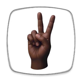 PEACE HAND #3 – Frieden & Liebe - Viereckiger Kühlschrankmagnet - Weiß - Vorne