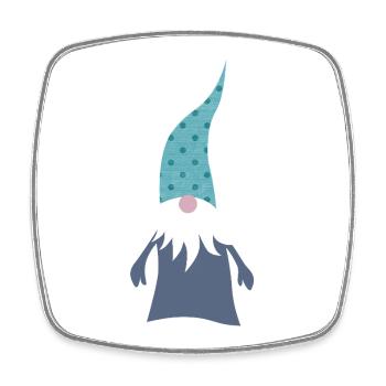Gnome Dots Points Woodland Gnome Nursery Xmas - Square fridge magnet - white - Front
