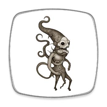 BUG #5 - dark hell - Magnet carré - blanc - Devant