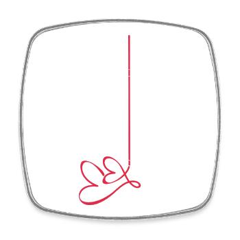 Live your dream - Square fridge magnet - white - Front