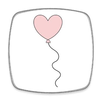 Valentinstag Pink Heart, Valentinstag - Viereckiger Kühlschrankmagnet - Weiß - Vorne