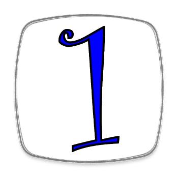 1. 1 year. 1st ANNIVERSARY. 1 YEAR ANNIVERSARY - Square fridge magnet - white - Front