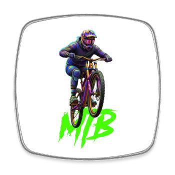 MTB Bike - Square fridge magnet - white - Front