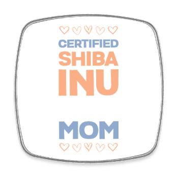 Zertifizierte Shiba Inu Mama - Viereckiger Kühlschrankmagnet - Weiß - Vorne