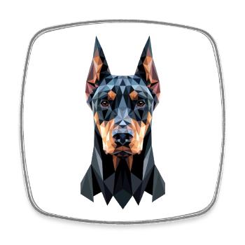 Dobermann Hunde Motiv Wachhund Stolze Dobermänner - Viereckiger Kühlschrankmagnet - Weiß - Vorne