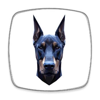 Dobermann Hunde Motiv Wachhund Stolze Dobermänner - Viereckiger Kühlschrankmagnet - Weiß - Vorne