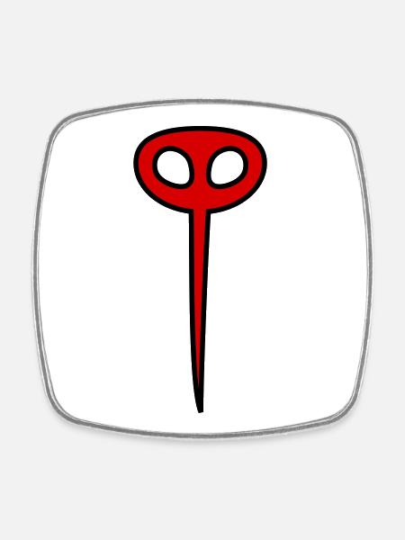 Mosquito in red - Square fridge magnet - white