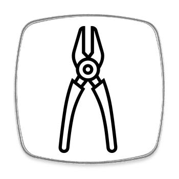 pliers - Square fridge magnet - white - Front