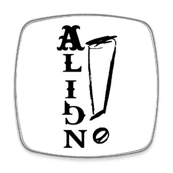 ALIGN – Signature Design - Square fridge magnet - white - Front