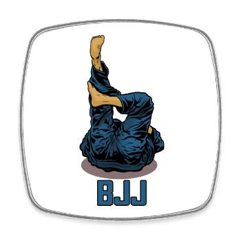 BJJ Triangle - Square fridge magnet - white - Front