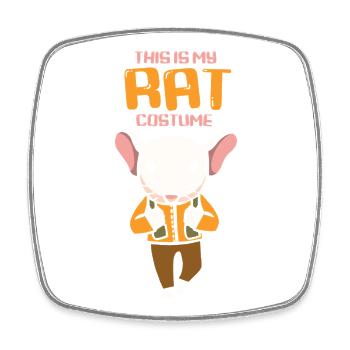 Rat, house rat, rat owner, rat lover - Square fridge magnet - white - Front