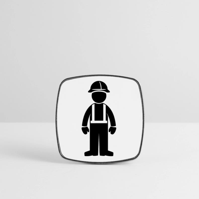 Construction workers Square fridge magnet