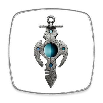 Sacred Fragment – Mystical Sigil - Square fridge magnet - white - Front