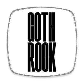 Goth Rock bold typography logo design - Square fridge magnet - white - Front