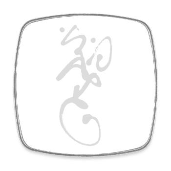 Abstract Line - Square fridge magnet - white - Front