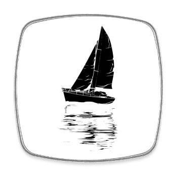 Sail - Square fridge magnet - white - Front