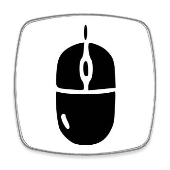 Souris Ordinateur Souris Souris Cadeau - Magnet carré - blanc - Devant