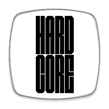 Hardcore - Magnet carré - blanc - Devant
